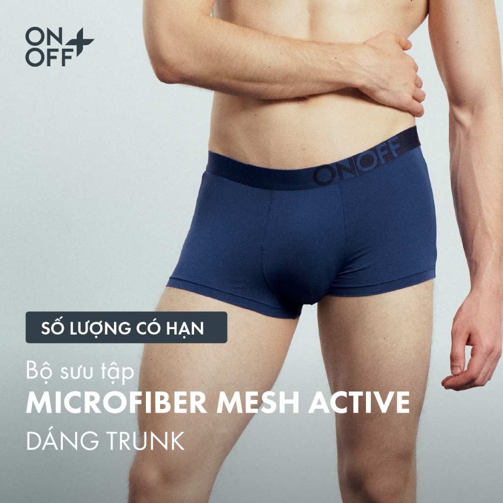 ONOFF TRAINING | Quần lót thể thao, tập luyện nam dáng trunk siêu nhẹ chỉ từ 30g Microfiber mesh mản
