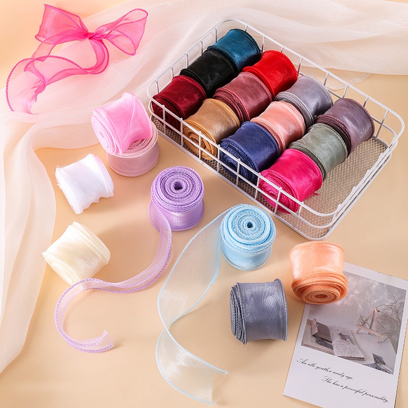 Ruy băng voan viền sóng biển  – Làm nơ, bó hoa, đồ handmade, décor sang xịn