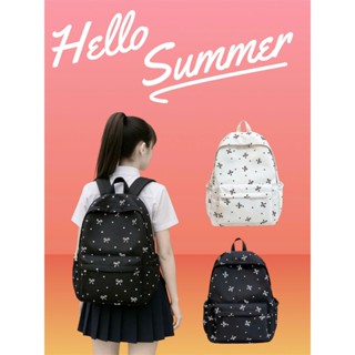 Balo đi học Ulzzang Hàn Quốc họa tiết nơ và trơn basic cho nam nữ, cặp sách đi chơi du lịch thời trang Unisex BLG631