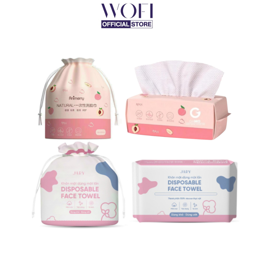 Khăn giấy lau mặt Animerry Olibear cuộn 40 khăn siêu mềm, thấm hút tốt