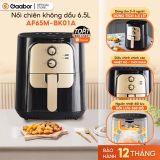 Nồi chiên không dầu GAABOR 6.5 lít AF65M-BK01A dung tích lớn, công suất mạnh 1400W nồi chiên đa năng