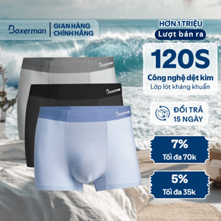 Combo 3 Quần lót nam cao cấp Profit BOXERMAN, Quần boxer nam thun lạnh, thoáng khí, kháng khuẩn, khử mùi,big size 100kg