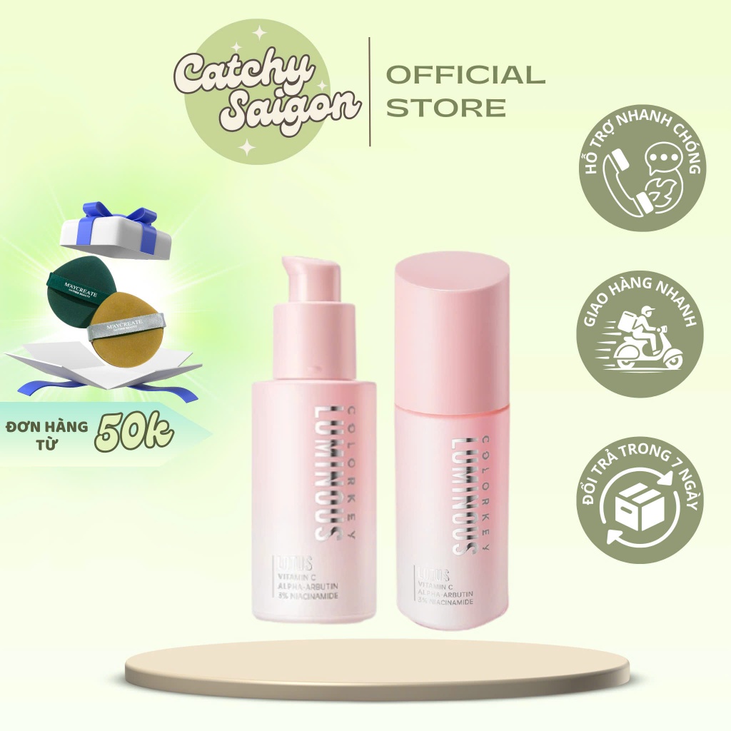 [COLORKEY] Serum Colorkey Luminous Vỏ Hồng, Hỗ Trợ Dưỡng Sáng Làm Đều Màu Da, 30ml