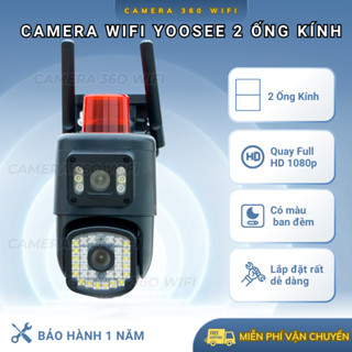 Camera wifi 2 mắt Yoosee ngoài trời 12MP - Phiên bản màu đen giới hạn - Báo động chống trộm - Bảo hành 1 năm chính hãng