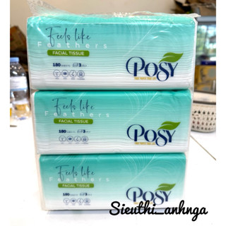  Khăn giấy rút cao cấp POSY 180 tờ 3 lớp mềm mịn tiện dụng 