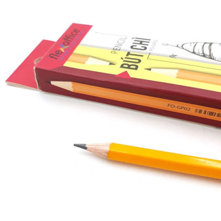 Bút Chì Gỗ 2B Học Sinh Ghi Chép Vẽ Nháp Tô Trắc Nghiệm Nhanh Thân Lục Giác Có Gôm Thiên Long Flexoffice FO-GP02