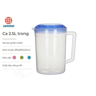 Bình đựng nước nhựa trong 2000ml, 2500ml hàng chính hãng Việt Nhật