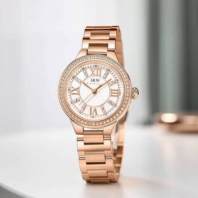 Đồng hồ nữ chính hãng I&W CARNIVAL 603L-T1 Kính sapphire,Chống nước 30m ,Bh 24 tháng,máy điện tử (Pin),mặt tròn mạ vàng