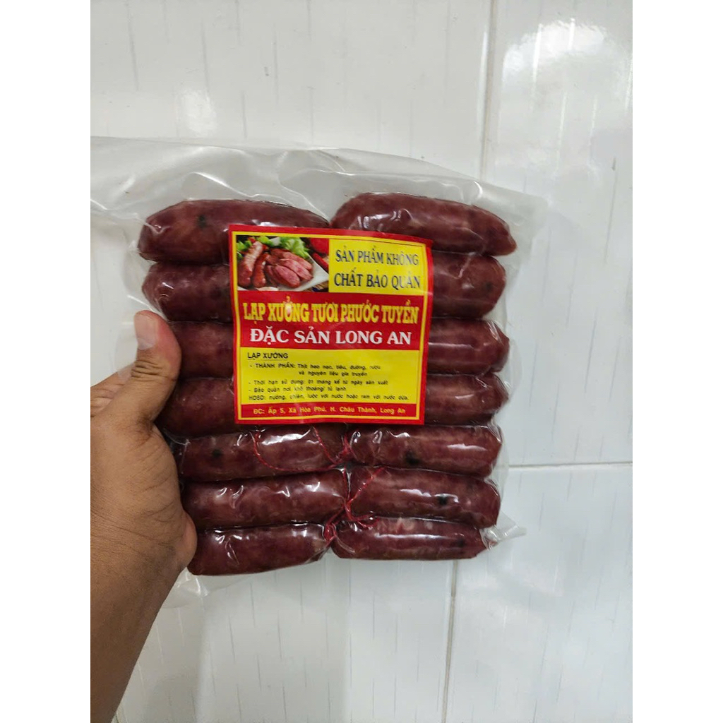 Lạp xưởng tươi Phước Tuyền Long An – 1000g – Giao hàng nhanh – Không phẩm màu