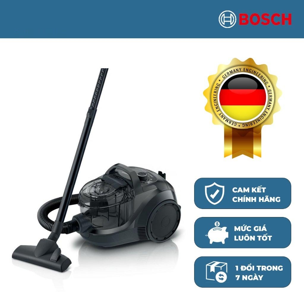 (Tặng Chảo Cao Cấp) - Máy hút bụi dạng hộp Bosch BGS21WHYG / BGS21WPOW / BGS21WX100 - Công suất 2000