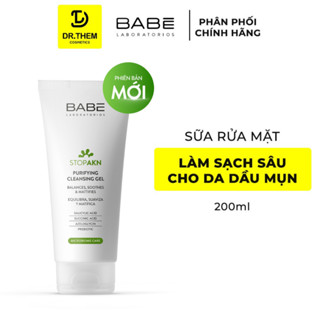 Sữa Rửa Mặt LABORATORIOS BABÉ Stop Akn Purifying Cleansing gel 100ml-200ml Cho Da Dầu Mụn- Dr Thêm