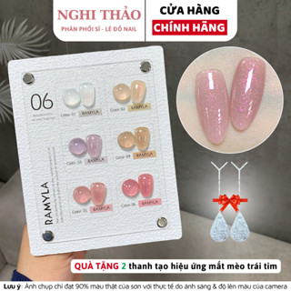 Set sơn gel thạch nhũ khổng tước RAMYLA 6 màu Nghi Thảo Nails