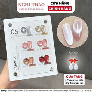 Set sơn gel mắt mèo cực quang 6 màu Nghi Thảo Nails