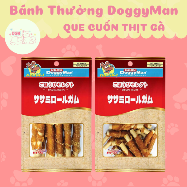 Que Cuốn Thịt Gà Cho Chó DoggyMan - Gói 10/20 Que