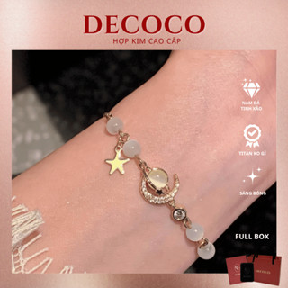  Vòng tay lắc tay nữ mặt trăng đính đá lấp lánh MOONA De Coco  kèm Túi giấy + Hộp + Thiệp   vòng tay 