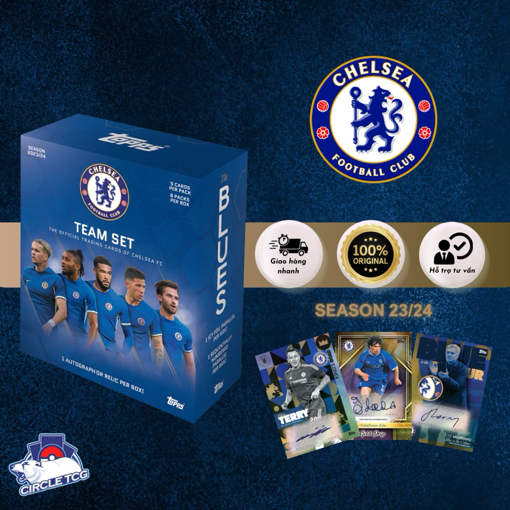 ✨Hộp Thẻ Team set Topps Chelsea 2023/24 - Circle TCG✨