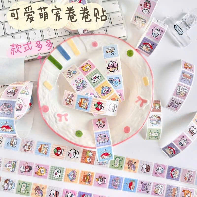 Cuộn 300 miếng sticker nhiều chủ đề