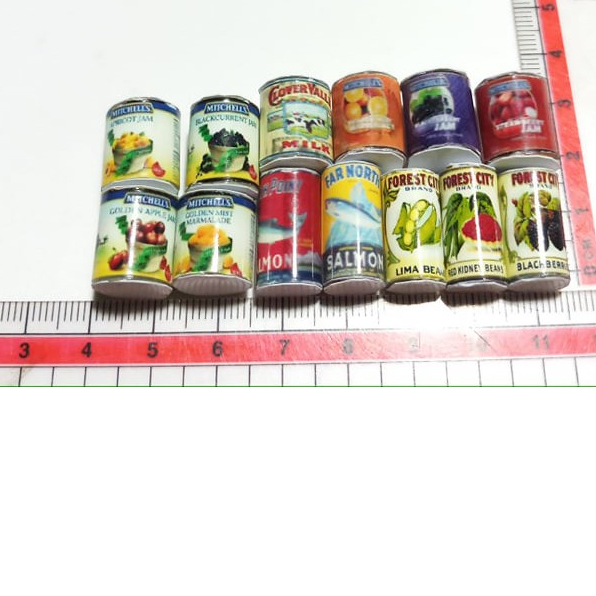 Minifood trang trí mô hình_đồ hộp