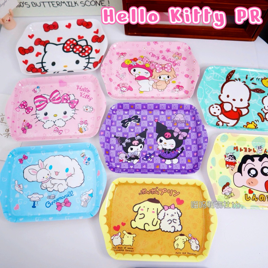 🌸𝐓𝐀̣̆𝐍𝐆 𝐐𝐔𝐀̀🌸 Dĩa hình chữ nhật Doremon Hello Kitty - Kuromi - Melody - Cinnamoroll - Doraemon