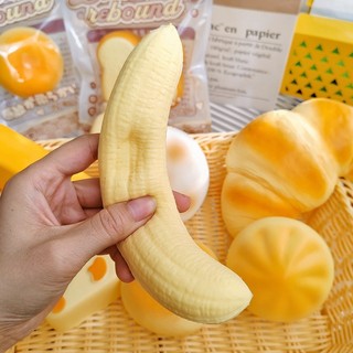  Đồ Chơi Squishy Chuối Thịt  Phục Hồi Chậm ,Mềm Mại ,Được Làm Bằng Chất Liệu PU ,Thích Hợp Để Giảm Căng Thẳng 