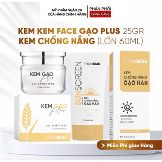  KEM GẠO PLUS & CHỐNG NẮNG GẠO HA 