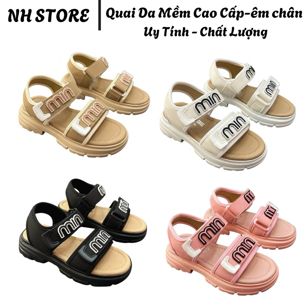 [Mẫu Mới Mùa Hè] Sandal Cho Bé Gái, Chất Liệu Quai Da Cao Cấp, Đế Chống Trơn Trượt, Đi Mưa Đi Nước Vô Tư, Mang Êm Chân
