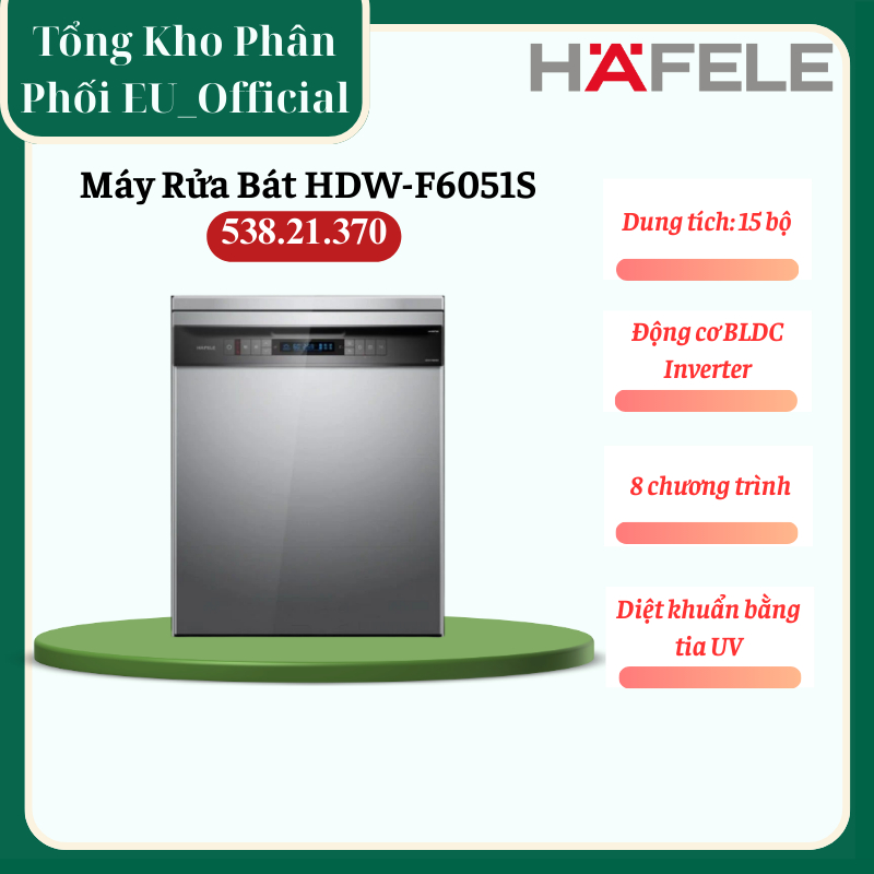 Máy Rửa Chén Độc Lập HDW-F6051S Hafele 538.21.370 - TKEU