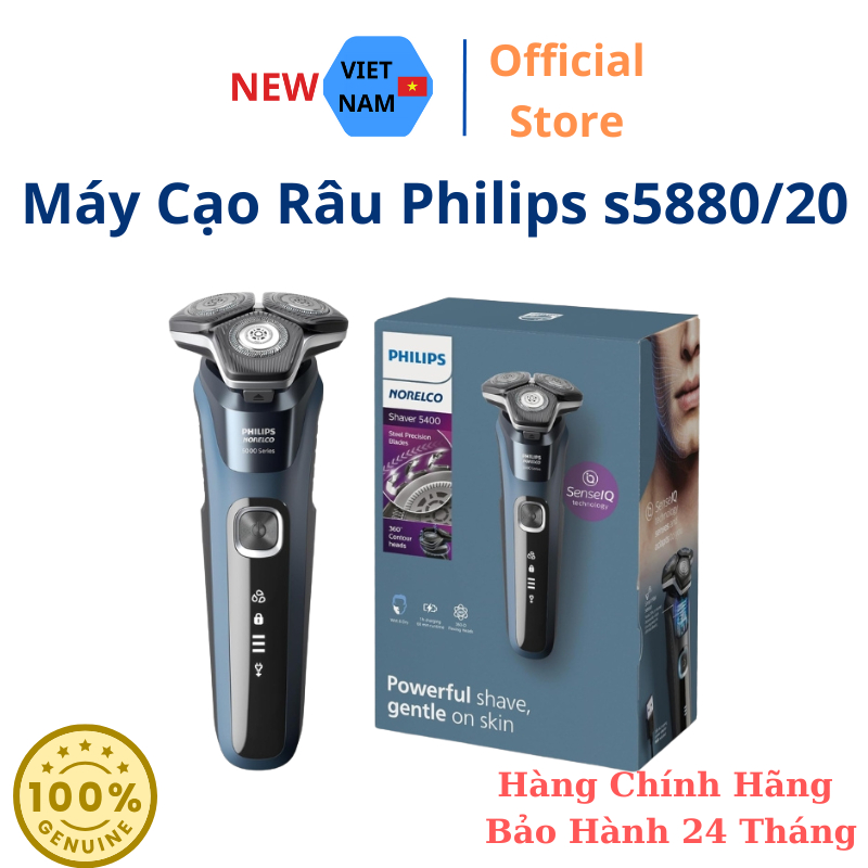 Máy Cạo Râu  Cao Cấp Philips S5880/20 - Shaver Series 5000 - Bảo Hành 24 Tháng