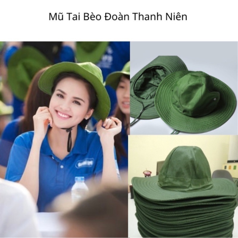{05 } Chiếc Mũ tai bèo, mũ tình nguyện viên, mũ học sinh sinh viên