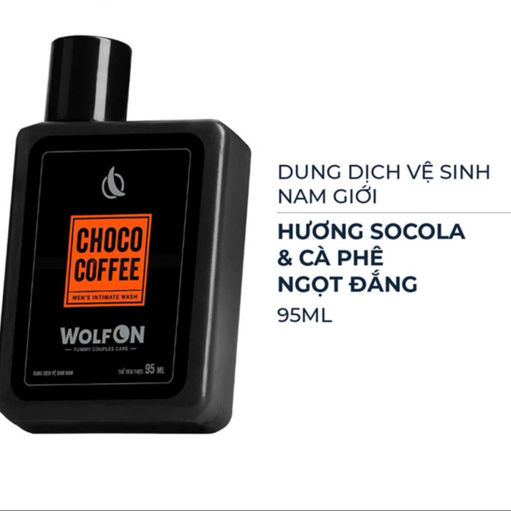 [CHÍNH HÃNG]Dung dịch vệ sinh nam giới Wolf on hương sô-cô-la cafe 95ml
