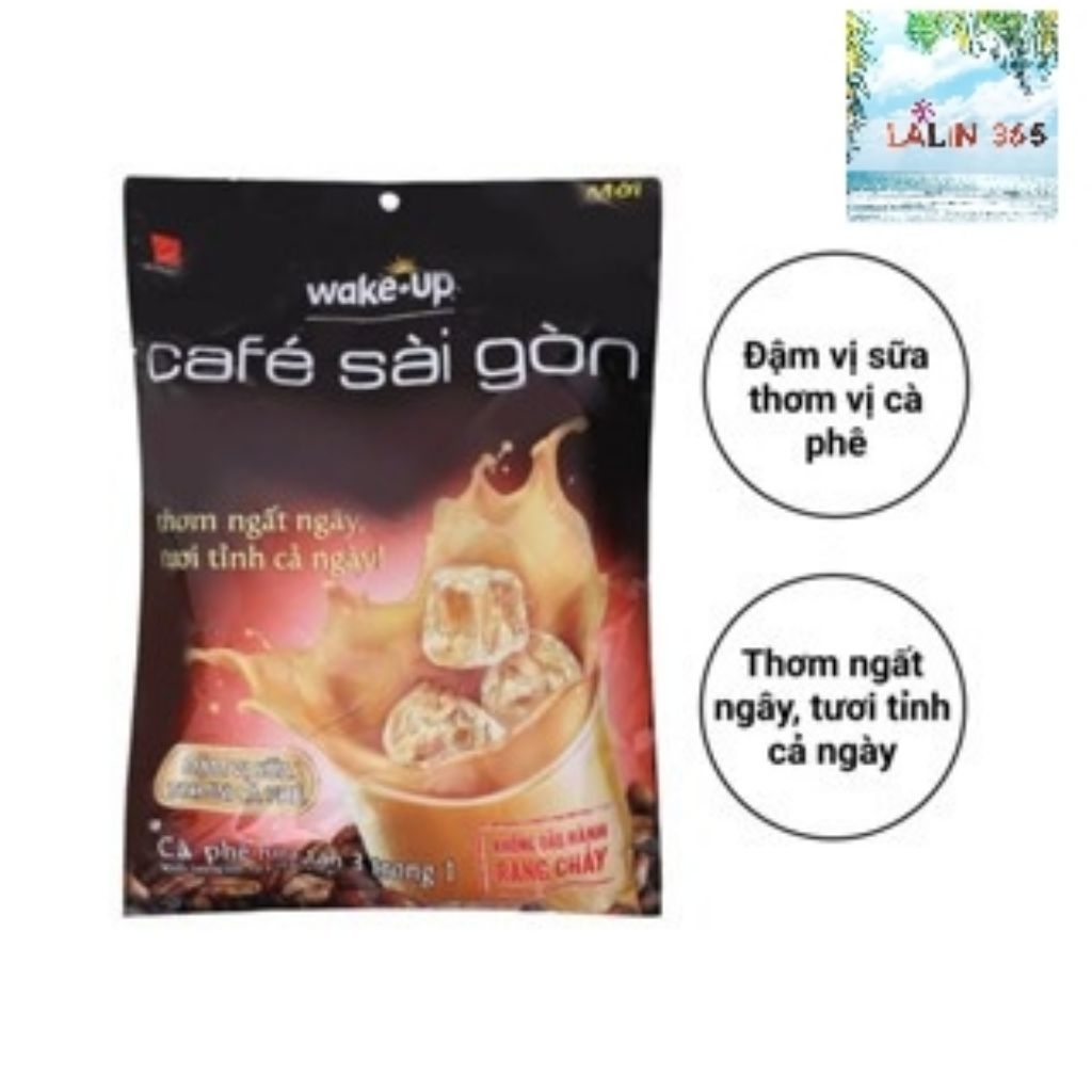 Cà phê sữa Wake Up Café Sài Gòn 456g Đậm vị sữa thơm vị cà phê