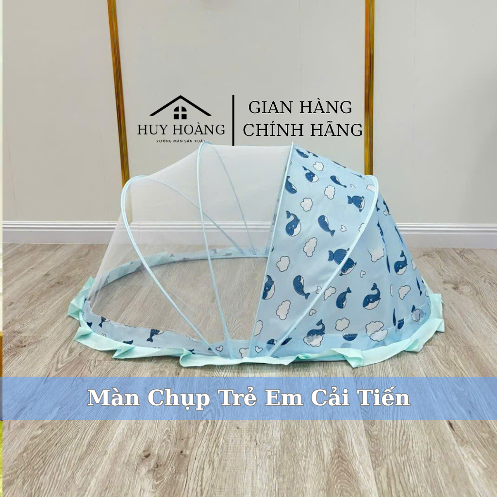 Màn chụp tự bung gấp gọn cho bé - Mùng chụp tự bung chống muỗi cho bé sơ sinh, bé lớn an toàn tuyệt đối