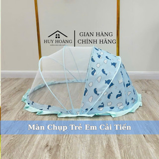 Màn chụp tự bung gấp gọn cho bé - Mùng chụp tự bung chống muỗi cho bé sơ sinh, bé lớn an toàn tuyệt đối