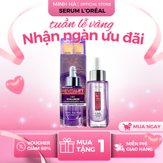 Serum siêu cấp ẩm & giảm nếp nhăn L'Oreal Paris Revitalift Pure Hyaluronic Acid 1.5% 30ml-Munbeaty