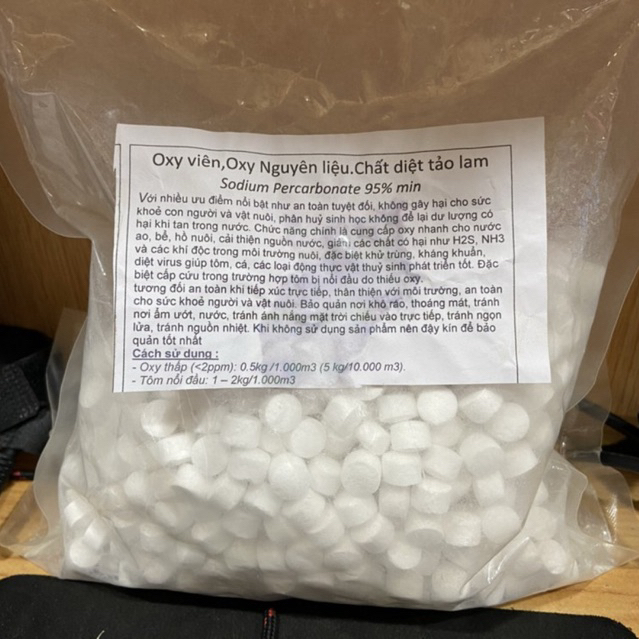 Oxy viên nén cho tôm cá,Oxy cho nước ao nuôi (giá sỉ)