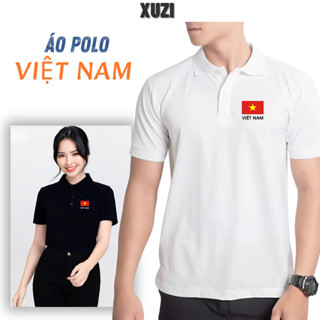Áo thun polo Việt Nam áo phông có cổ bẻ nam nữ ngắn tay thể thao vải cá xấu mềm mịn thời trang cao cấp nhà XUZI.