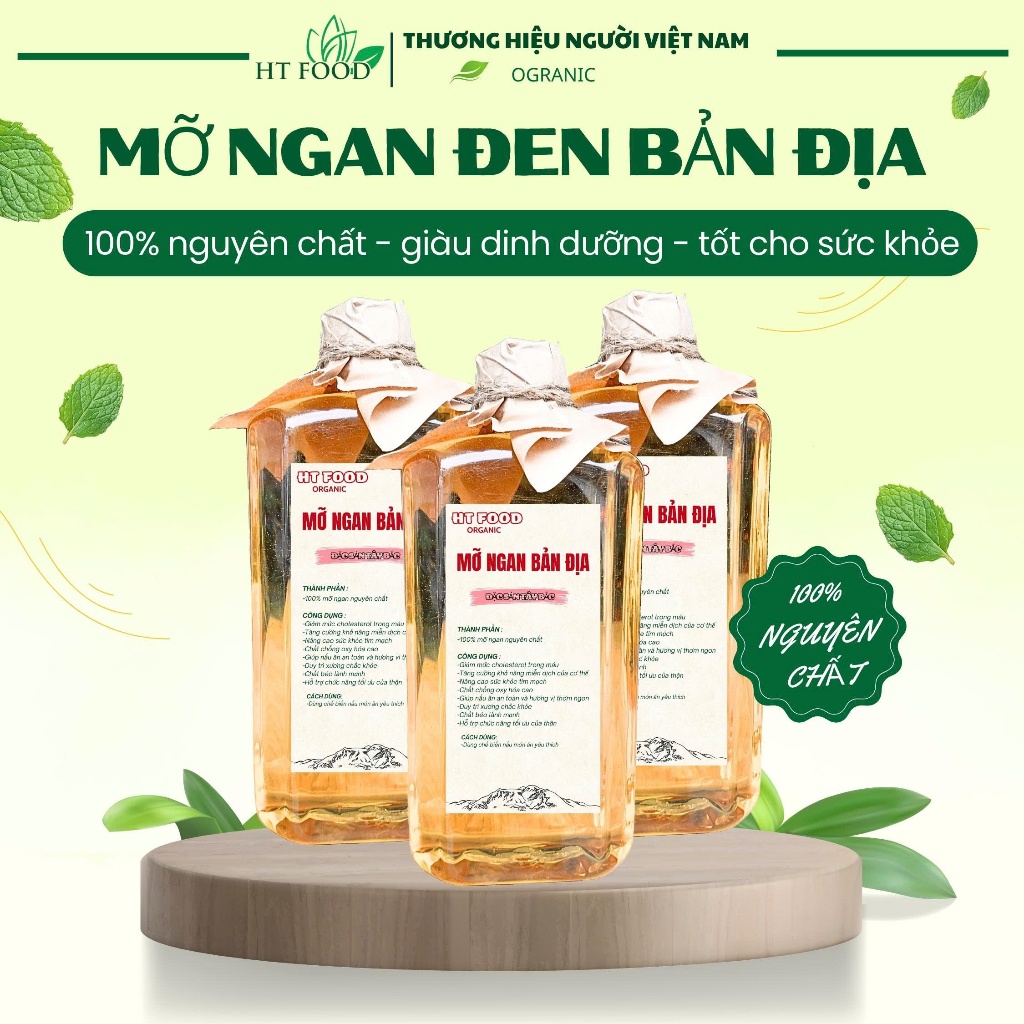 Mỡ ngan đen bản địa tây bắc HT FOOD ăn dặm chp bé, dinh dưỡng gia đình , giàu chất dinh dưỡng , tốt 