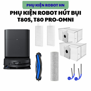 Phụ kiện robot hút bụi Deebot T80S T80 PRP-OMNI - Rulo khăn lau, chổi, Lọc hepa, túi rác Thay thế