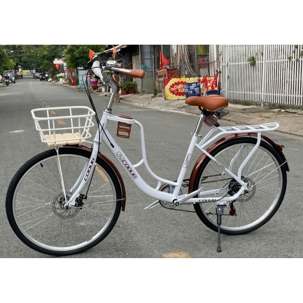XE ĐẠP thể thao NỮ COOLKI 26INCH ĐỀ SHIMANI TẶNG FULL PHỤ KIỆN
