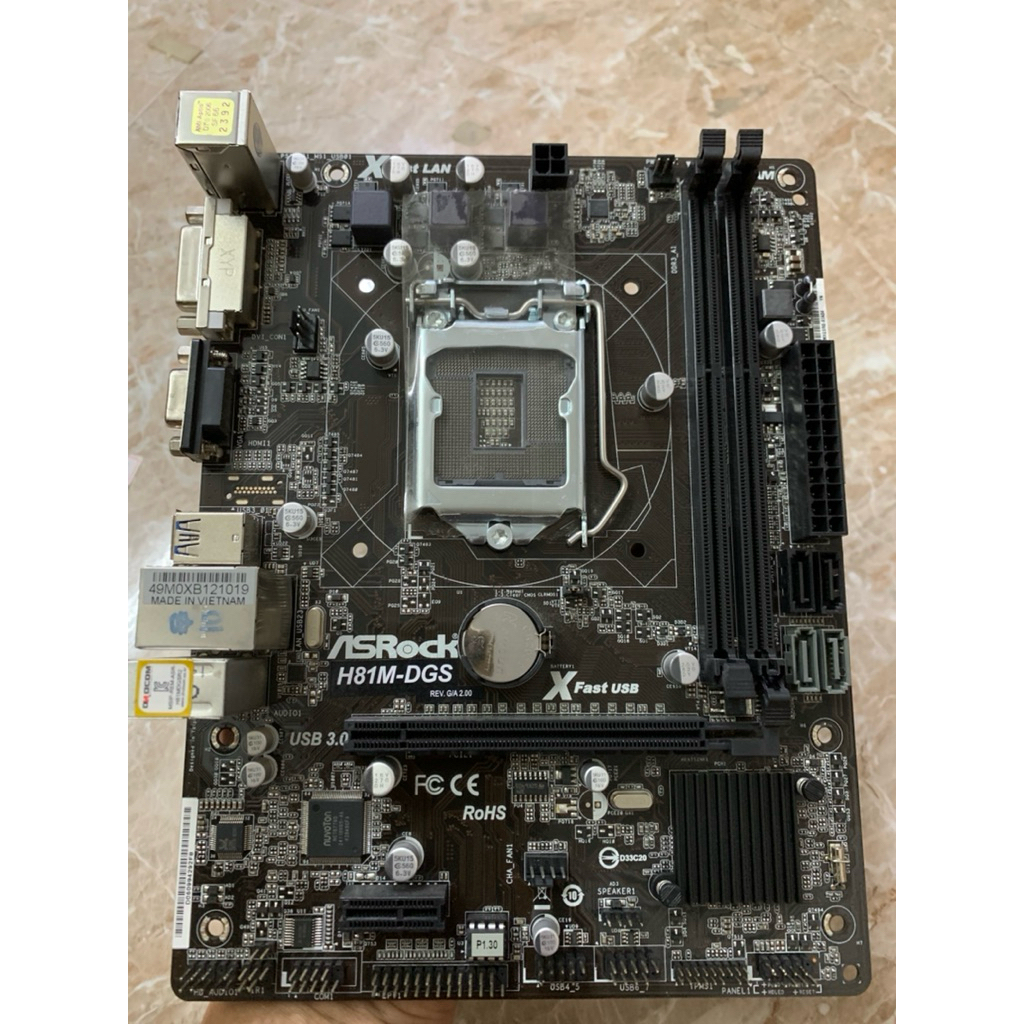 Mainboard - Bo mạch chủ Asrock H81m hàng tháo máy.