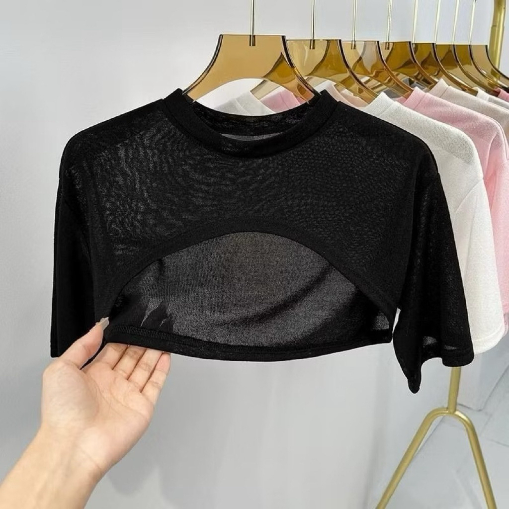 Áo cardigan croptop tay ngắn