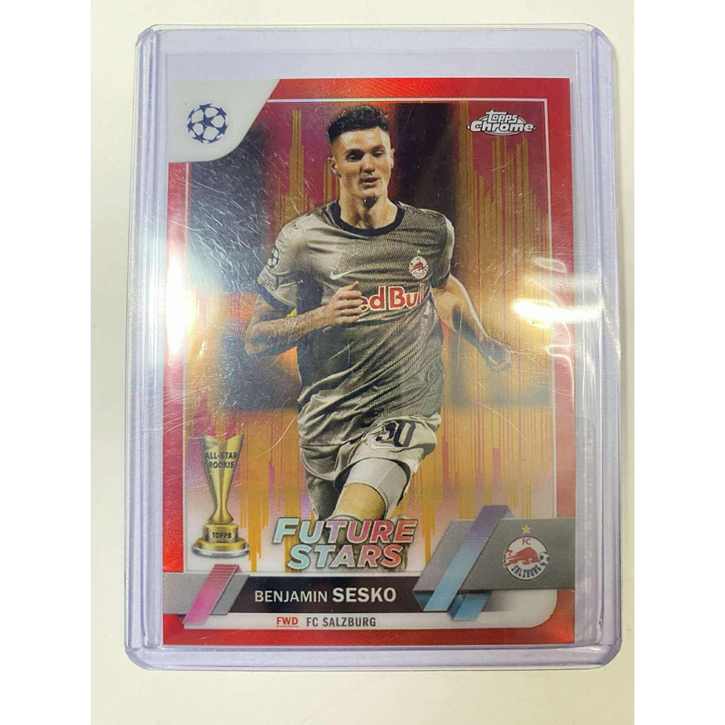 Thẻ bóng đá #M149 Benjamin Sesko Fc Salzburg Future Stars Topps Chrome UCL 2022/23