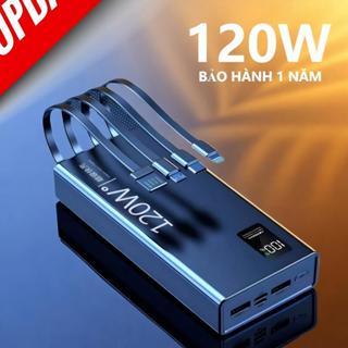 Sạc dự phòng có sạc nhanh 120W pd22.5W 30000mah 50000mah thích hợp cho phone 16 15 / 14 / 13 / 12 xiaomi Có Đèn LED