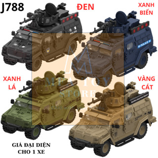 Đồ chơi lắp ráp swat army, mô hình lắp ghép quân sự - Xe chống bạo loạn J788 No.587