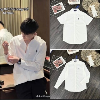 Áo Sơ Mi Ralph Lauren Thêu Logo Con Ngựa Trước Ngực Siêu Chất, Áo Sơ Mi Nam Nữ Dài Tay, Cộc Tay Siêu Basic Hot 2025