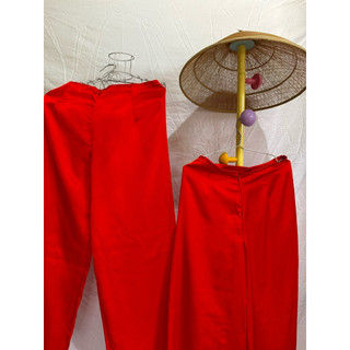 quần áo dài lụa đỏ thanh lí