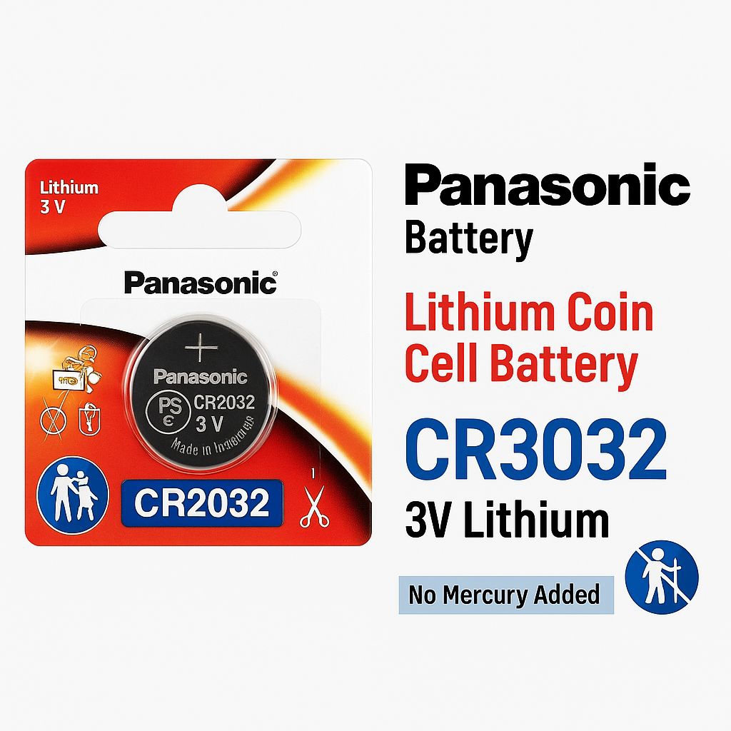 Pin CR2032 Panasonic nút áo tròn 2032 Panasonic chính hãng Remote xe máy pin Cmos thiết bị điện tử