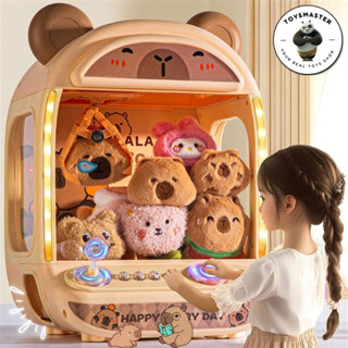 Máy Gắp Thú Mini CapyBara Kích Thước Lớn Có Nhạc Và Đèn Kèm Xu Đếm Thời Gian, Có Sẵn Nhiều Thú Bông Cho Trẻ Em