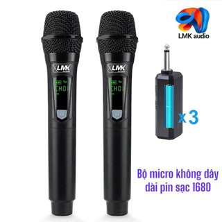 Micro Không Dây LMK Audio D2, 2 Tay Mic, Chuyên Cho Loa Kéo, Aamly, Dàn Karaoke Gia Đình, Cho Khả Năng Thu Phát Nhạy Bén