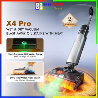 Máy Hút Bụi Lau Nhà Khô Và Ướt Mova X4 Pro chính hãng. Bảo hành 24 tháng, 1 đổi 1 15 ngày.